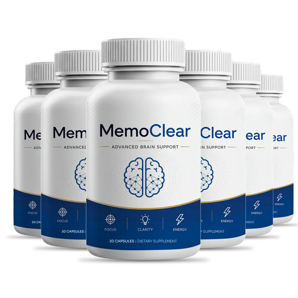 Six bottles of MemoClear cognitive supplement