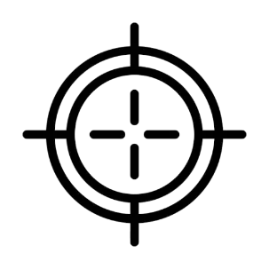 Target icon representing intense focus